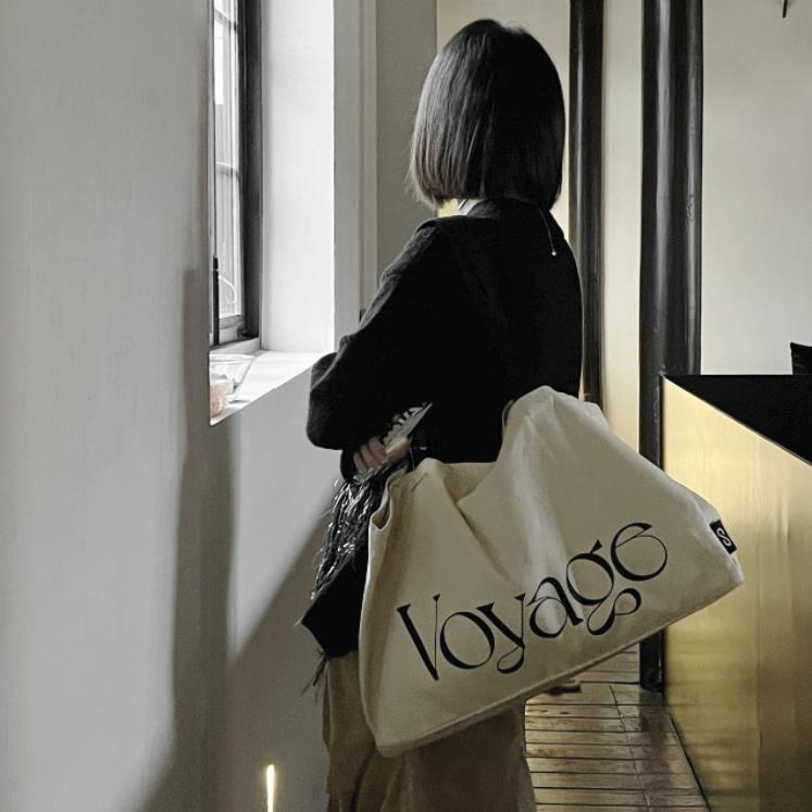 Túi Xách Vải Canvas Thiết Kế Cỡ Lớn Thời Trang Cao Cấp Cho Nữ