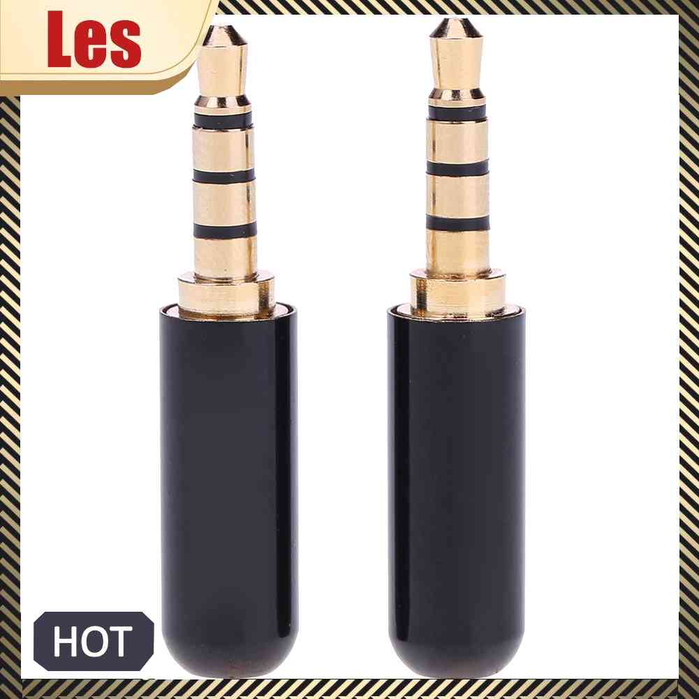 Set 2 Đầu Kết Nối Tai Nghe 3.5mm 1 / 8in TRRS 4 Cực