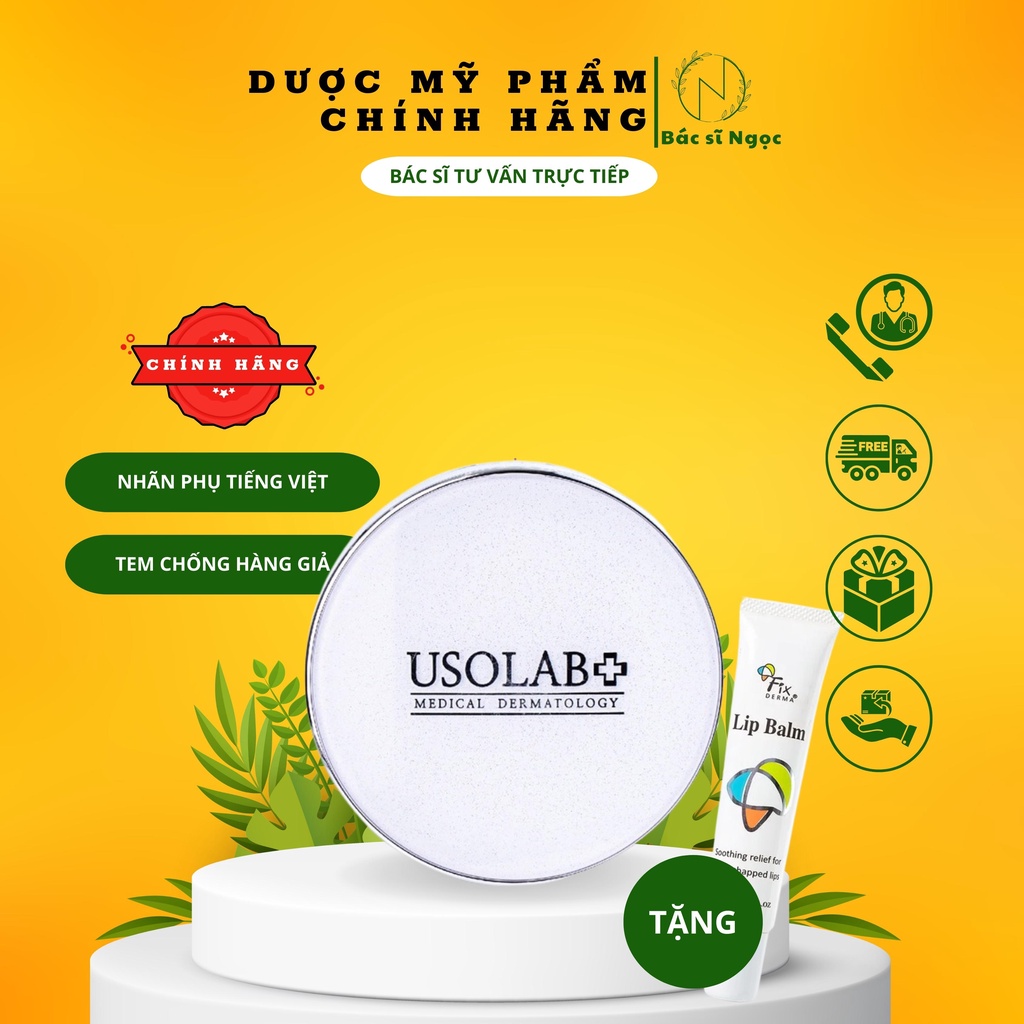 Phấn nước che khuyết điểm thích hợp cho da nhạy cảm, giảm kích ứng, nâng tone nhẹ Usolab Recovery Balm 50g