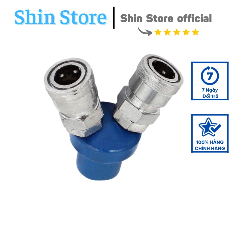Chạc 2 bi chia hơi máy nén khí -SHINSTORE