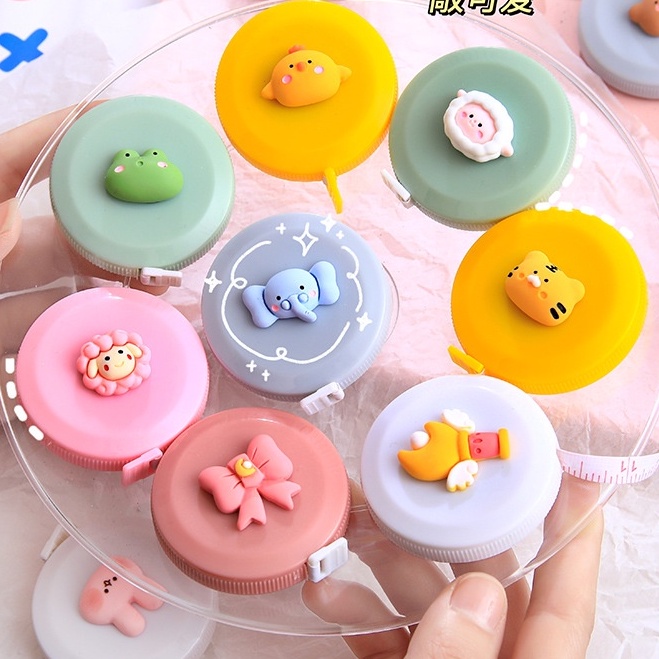 Cuộn thước dây mềm mini 150cm thu gọn được nhiều mẫu đáng yêu tùy chọn tiện lợi