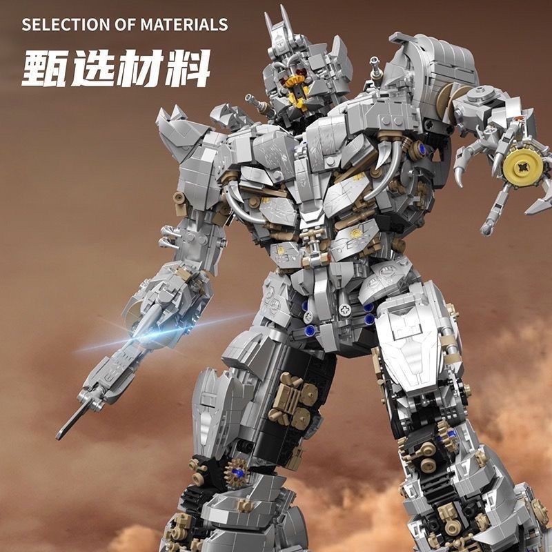 Lắp ráp mô hình 6012 tank mega commander defender justice người máy robot