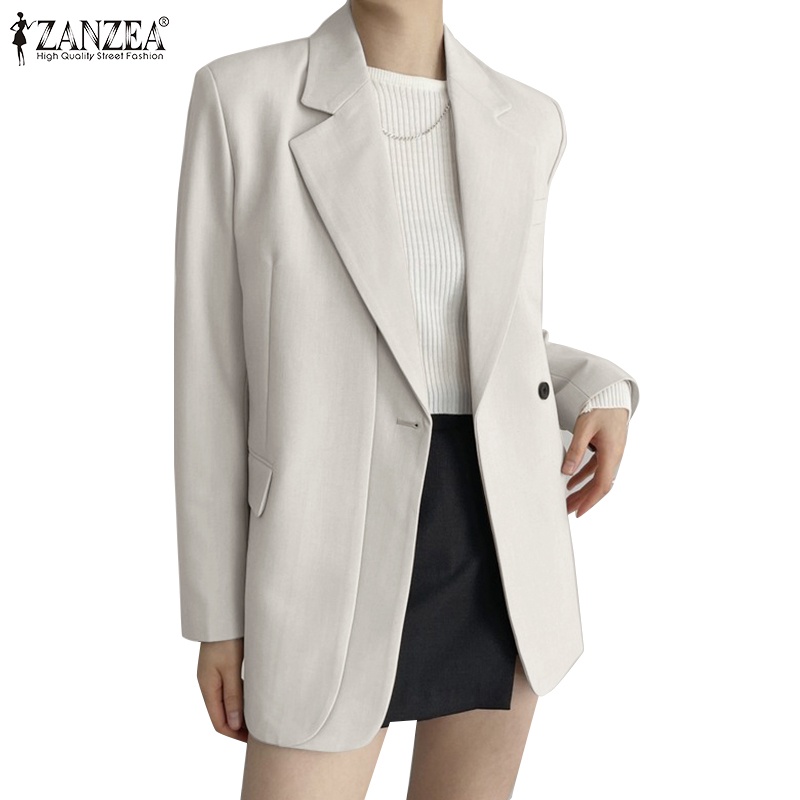 Áo khoác blazer ZANZEA giả hai lớp phong cách Hàn Quốc thanh lịch dành cho nữ