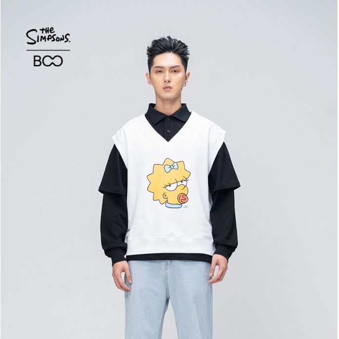 Áo Gile BOO Unisex Oversize Họa Tiết The Simpsons BZL