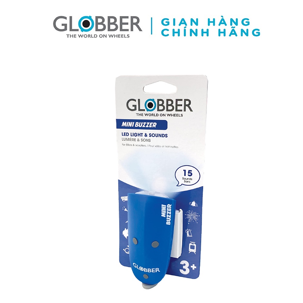 Bộ tín hiệu còi đèn Globber Mini Buzzer – Xanh dương