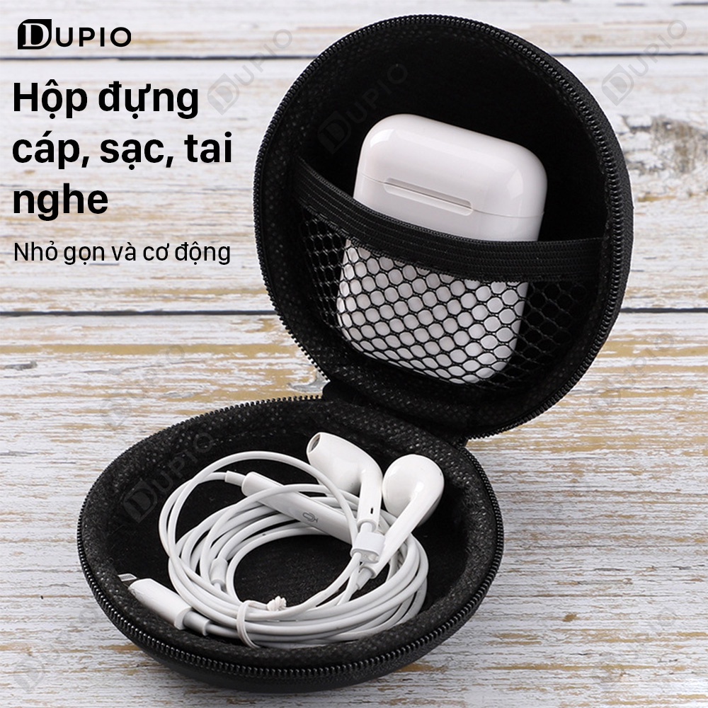 Hộp đựng cáp sạc tai nghe DUPIO HD02 chứa được usb chìa khóa đa năng nhỏ gọn