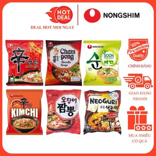 Mì Ăn Liền Hàn Quốc Nongshim Cay Shin ramyun/Chapaguri Siêu Cay/Champong Mực/Shin KimChi gói140G