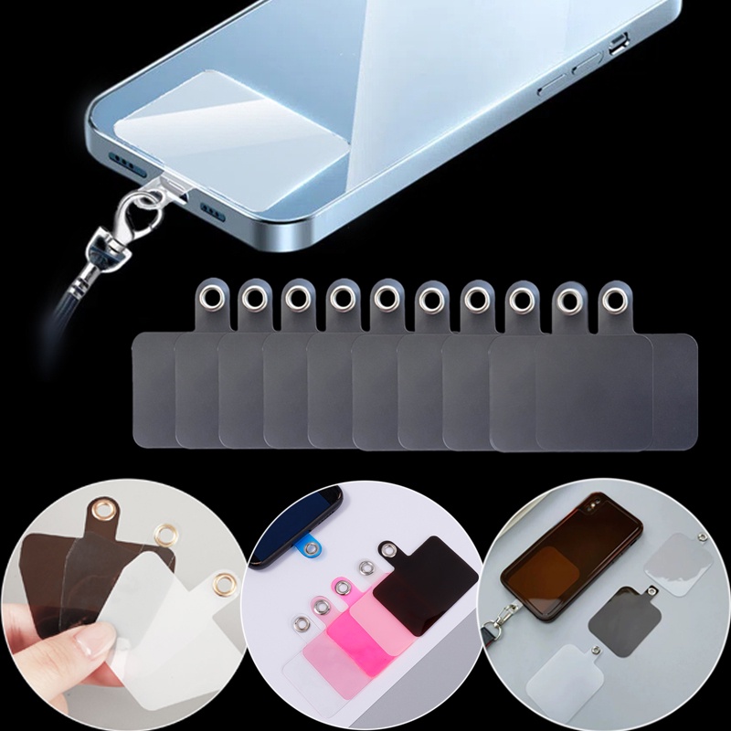 [Featured] Dây Kẹp Giữ Điện Thoại / Thẻ Có Lỗ Kẹp Dây Treo Thông Dụng Bằng Nhựa Trong Suốt