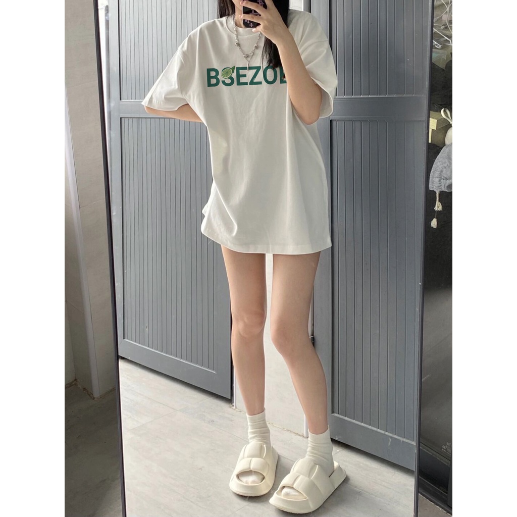 Áo Thun Tay Ngắn Dáng Rộng In Họa Tiết Thời Trang Phong Cách Hàn Quốc Cho Nữ