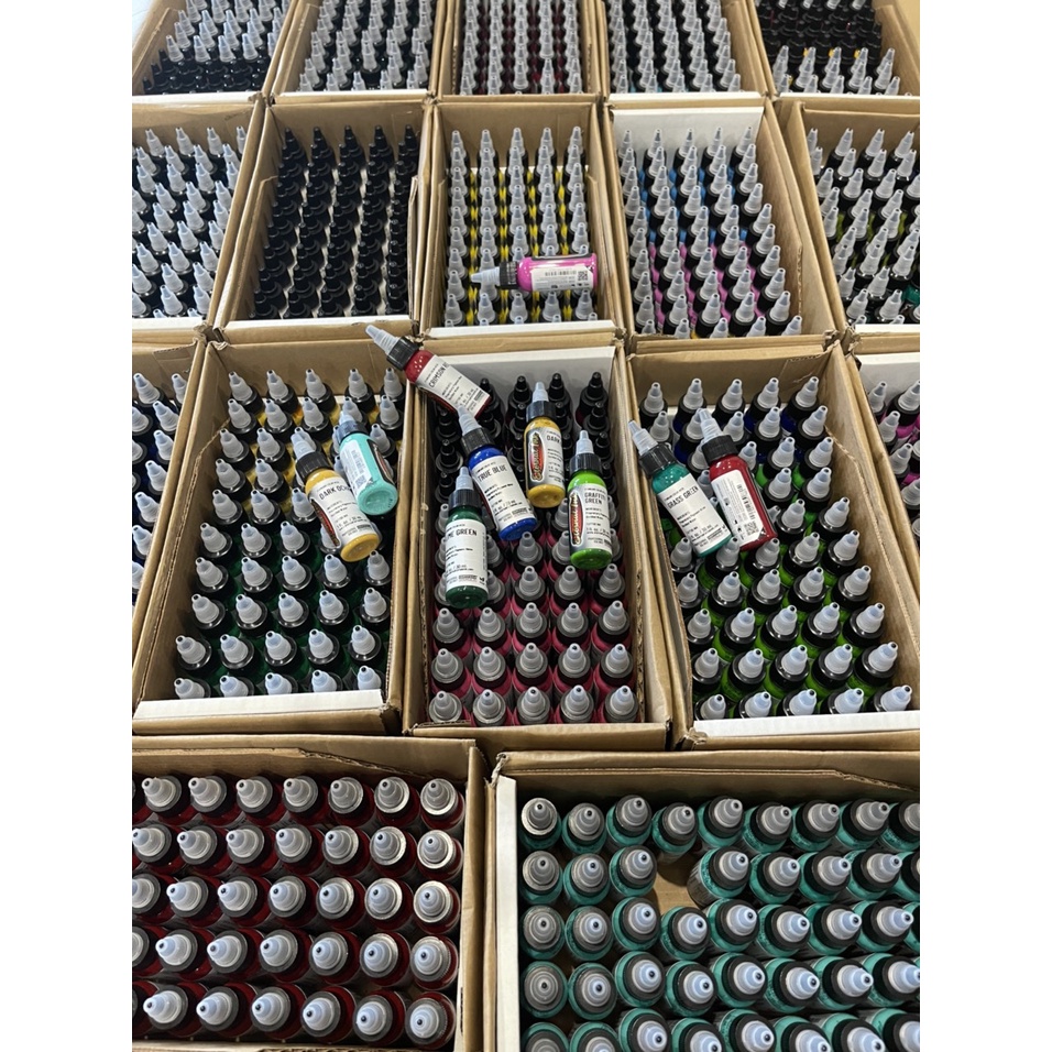 Mực xăm hình Eternal Sky Blue màu Xanh Dương Nhạt tem mới chính hãng dùng cho tattoo