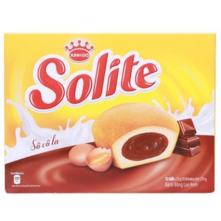 BÁNH BÔNG LAN SOLITE KEM SOCOLA HỘP 276G (12 CHIẾC)