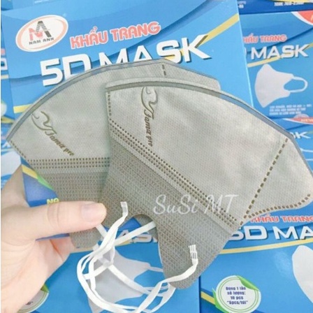 50 Cái Khẩu Trang 5D Nam Anh Xám Dày, Đẹp