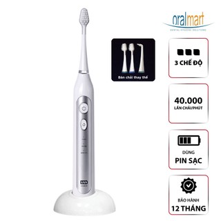 Bàn chải điện sóng âm Waterjet Sonic Toothbrush (kèm 3 đầu chải, dùng được cho người niềng răng)