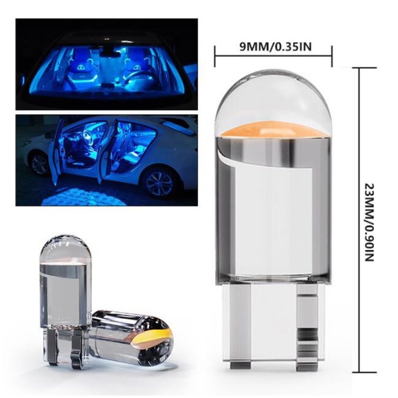 Set 10 Đèn LED T10 W5W 24V COB 24V Chống Thấm Nước Gắn Biển Số Xe Hơi