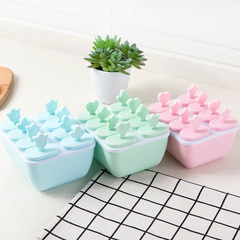 Bộ Khuôn Làm Kem siêu đáng yêu 8 Ngăn 8 Que MILLANA SHOP B120