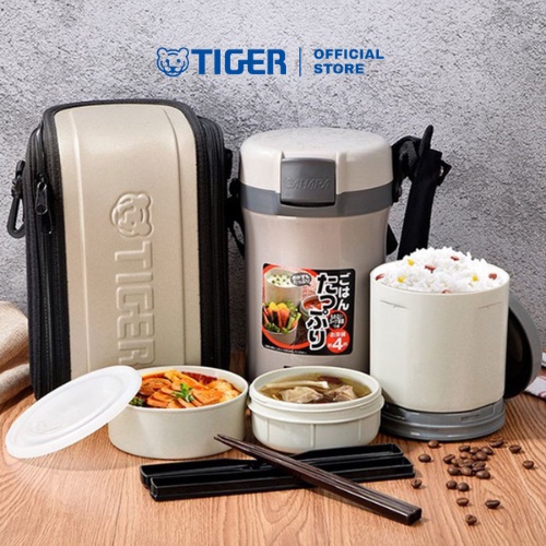 Hộp đựng cơm giữ nhiệt Tiger 3 ngăn LWU-B200 (1.41L)