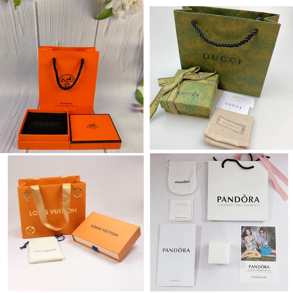 Hộp Pandora,Gucci,Hermes,LV chuẩn hãng Full box,túi xách đầy đủ phụ kiện- Hộp đựng quà tặng vòng tay, nhẫn trang sức