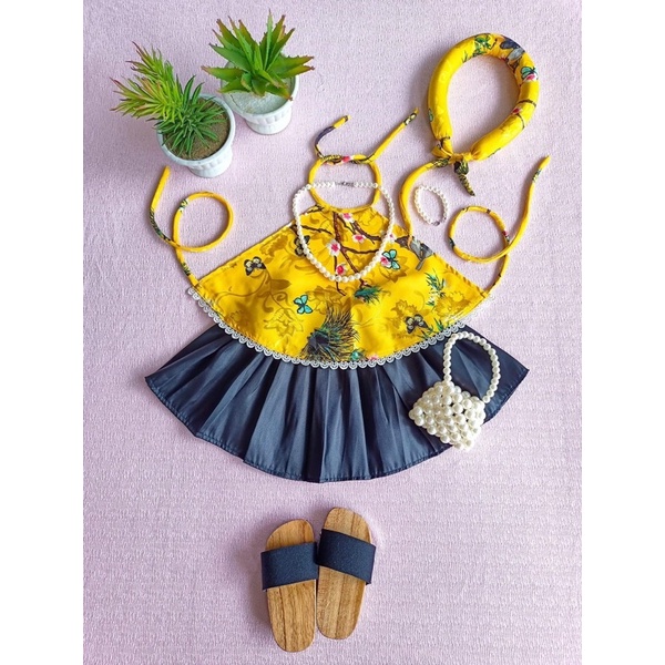 Yếm Đào Kèm Mấn Cho Bé Hoạ Tiết Siêu Xinh