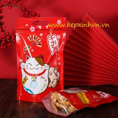 Túi zip Mèo đỏ nhỏ(10túi)