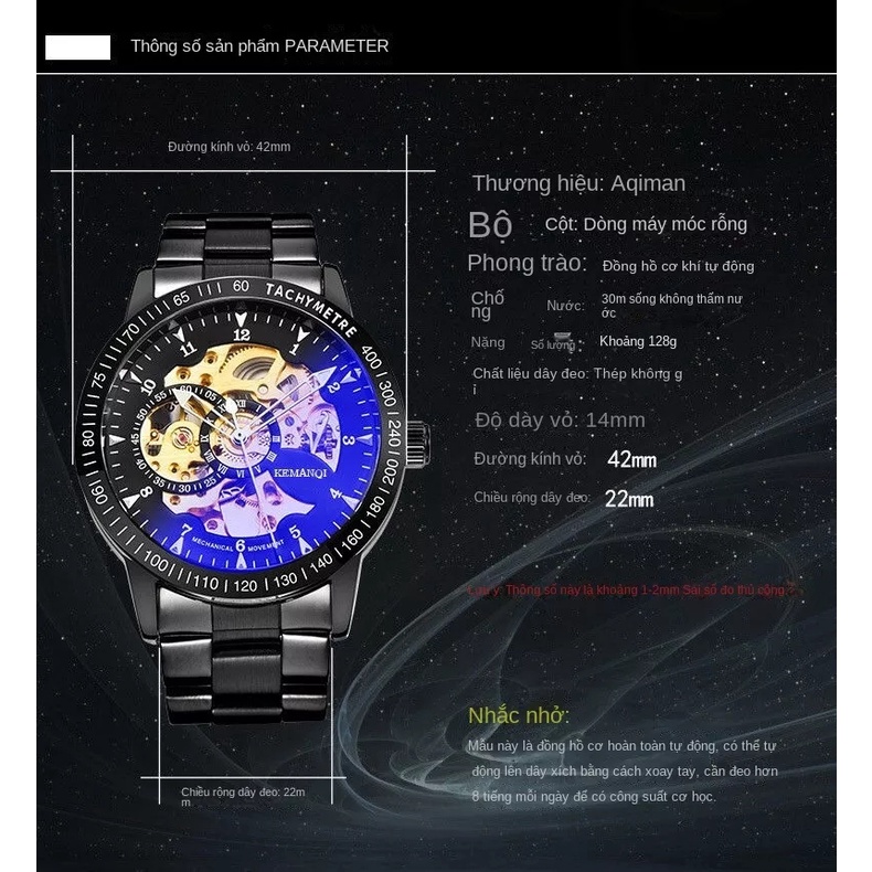 Đồng Hồ Cơ Tự Động Dạ Quang Chống Thấm Nước Thời Trang 2020 Cho Nam