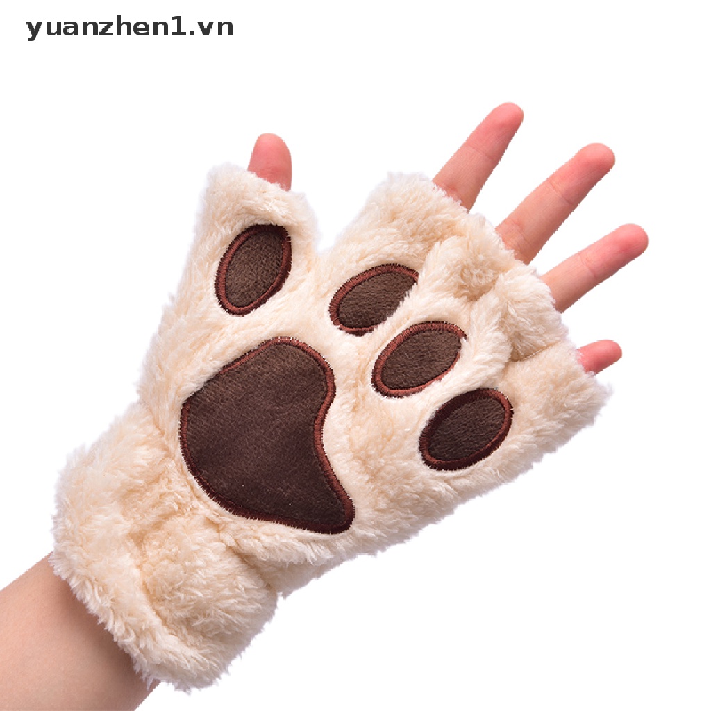Găng Tay Lông Xù Hình Chân Mèo Đáng Yêu Dành Cho Các Bữa Tiệc
