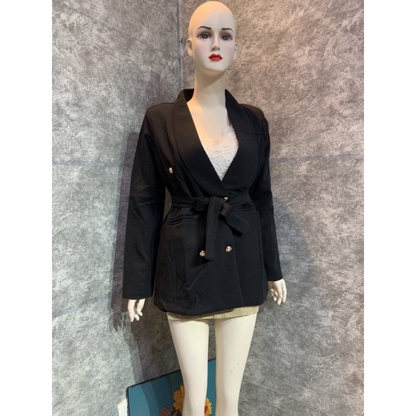 Áo vest nữ 2 lớp 6 cúc siêu sang chảnh