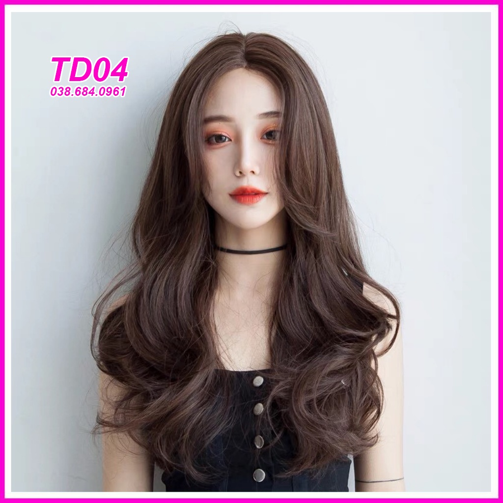 Tóc giả nguyên đầu, cả đầu xoăn sóng dài cứ hướng mới tặng lưới đội QAA04