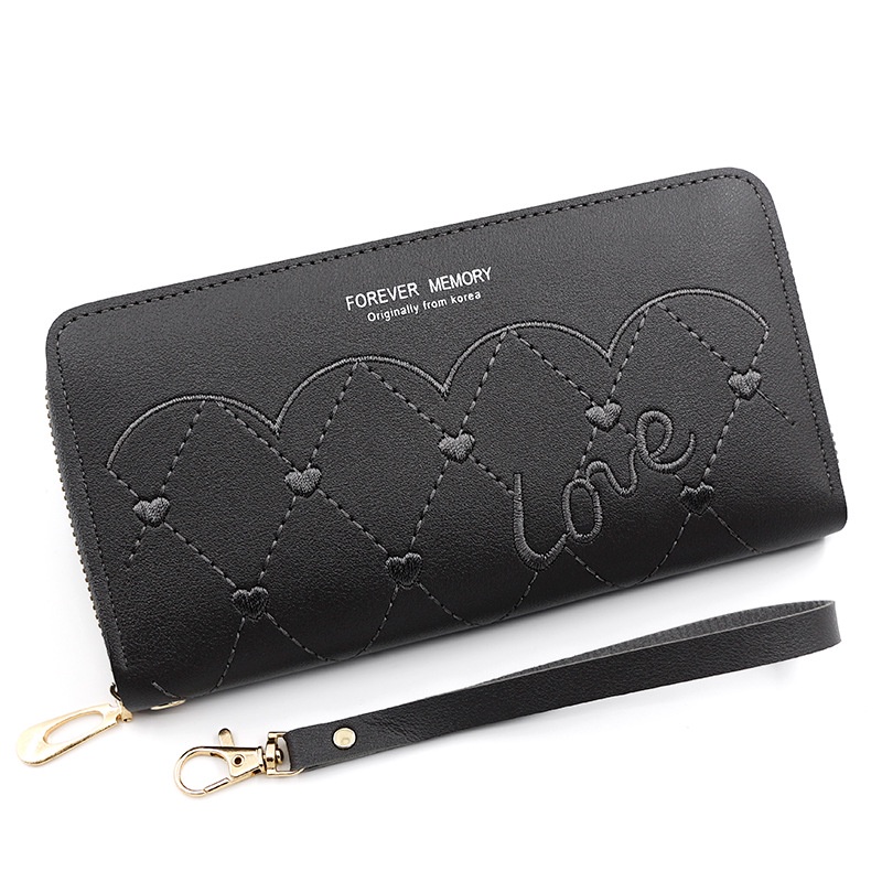 Ví Da Dáng Dài Có Khóa Kéo Thời Trang Cho Nữ