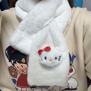 Khăn choàng cổ giữ ấm họa tiết hello kitty dễ thương