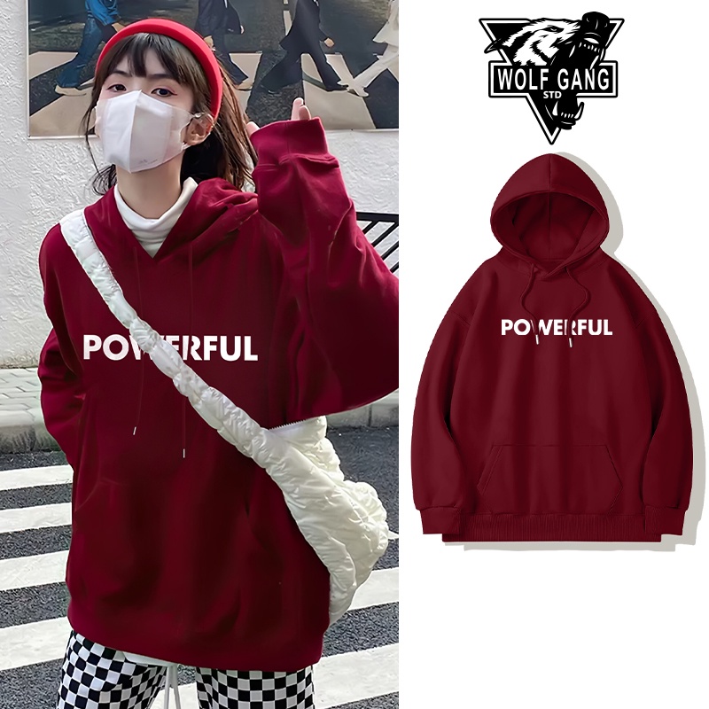 Áo Hoodie Oversize WOLFGANG Powerful Phong Cách Hàn Quốc
