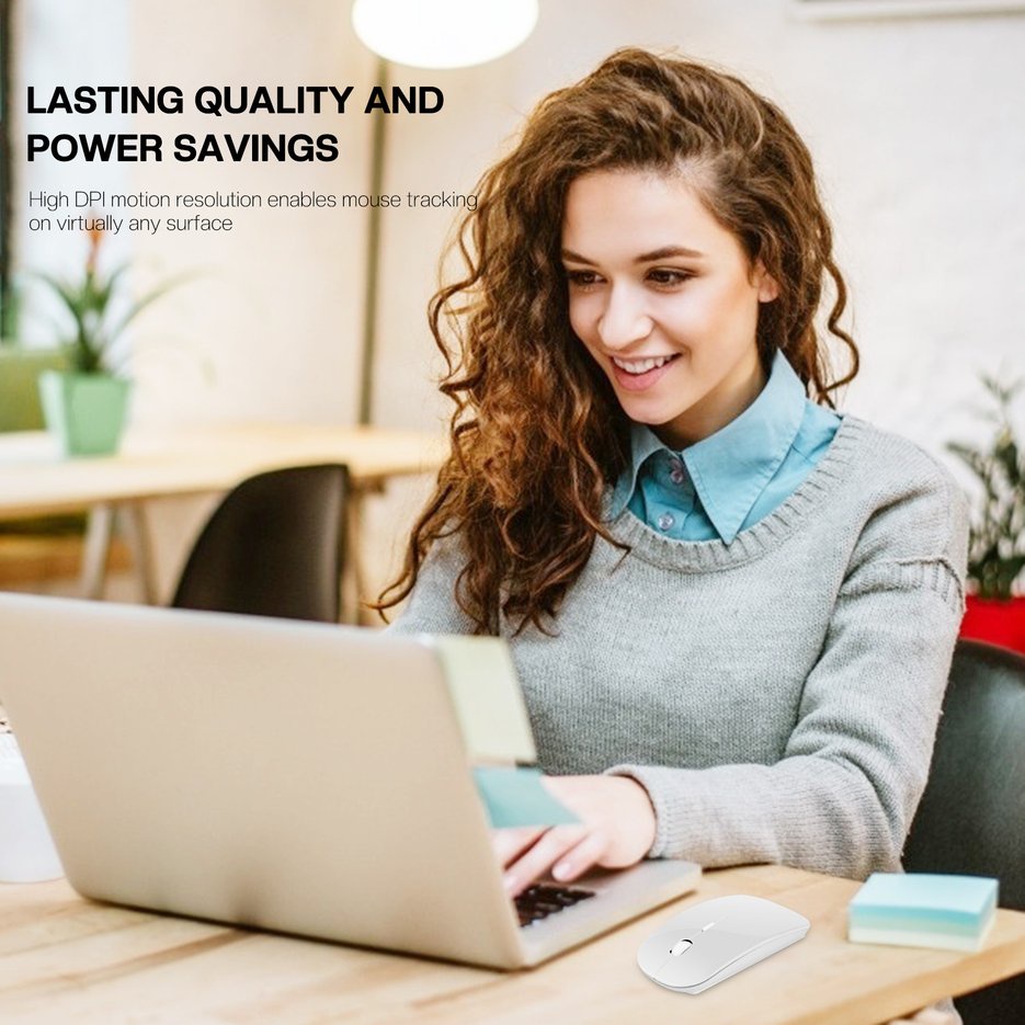 Chuột không dây bluetooth 2.4ghz ồn cho điện thoại, máy tính bảng, laptop