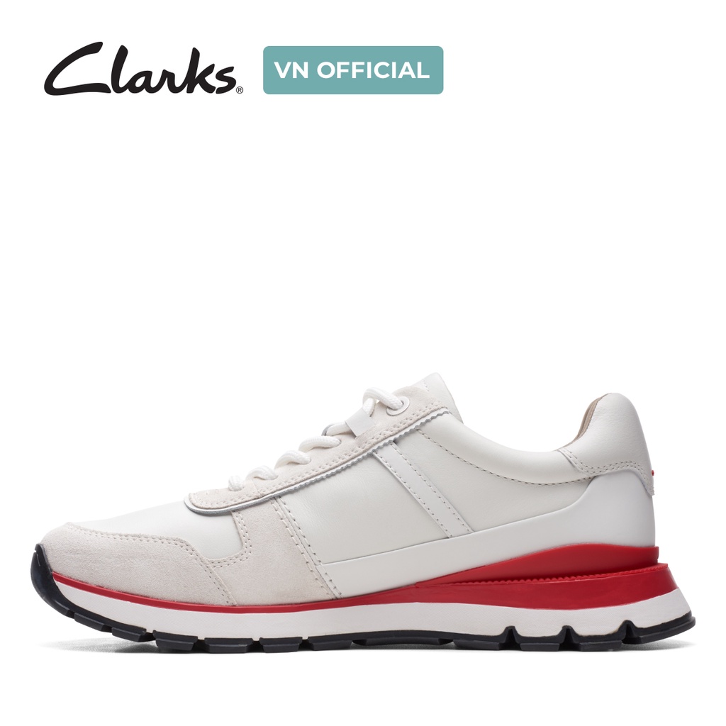 Giày Thể Thao Da Nam CLARKS MoveLite Lace màu White