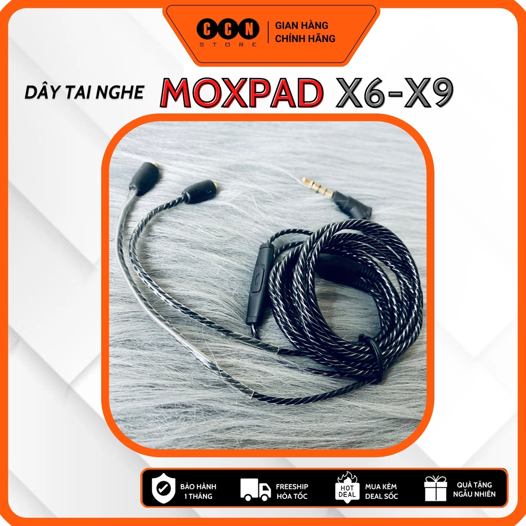 DÂY THAY THẾ cho tai nghe MOXPAD X6 - MOXPAD X9 chính hãng - Mới 100%, Bảo hành 1 tháng