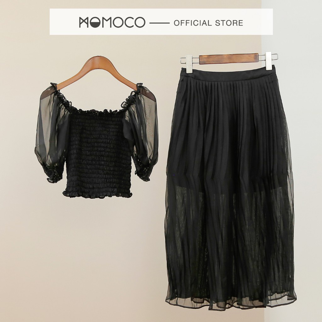 Chân Váy Xếp Li Dài MOMOCO Chất Liệu Voan Kiểu Dáng Trẻ Trung M2852