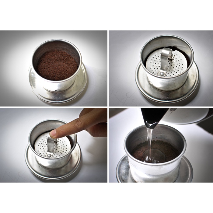 Phin pha cafe inox sáng bóng Coffee LC1 KT: 6x6.5x8.5cm (ảnh thật)