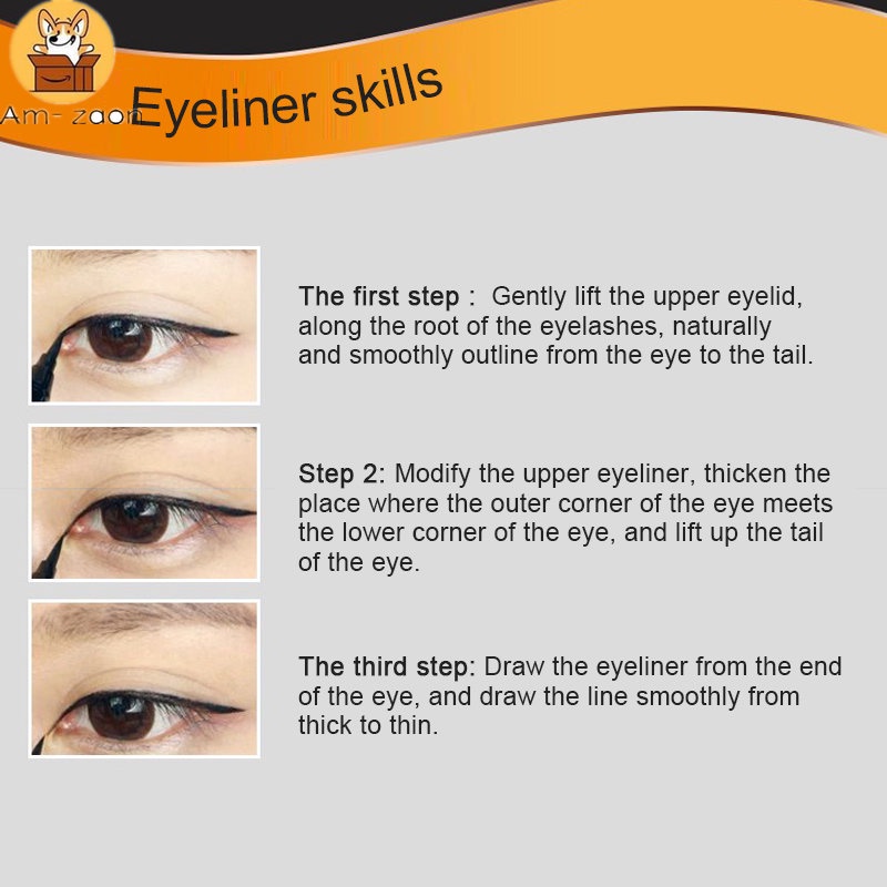 Bút Kẻ Mắt Dạng Lỏng Màu Đen Nhanh Khô Chống Thấm Nước Lâu Trôi