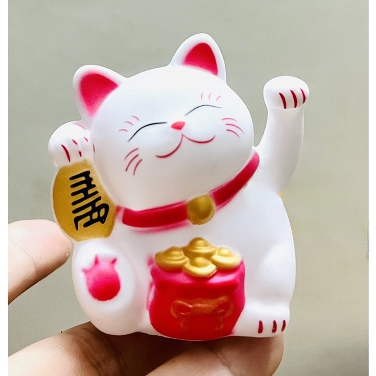 Móc Khóa Hình Chú Mèo May Mắn Đáng Yêu