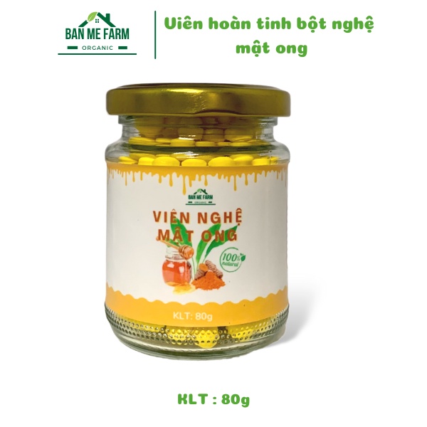 Viên tinh nghệ mật ong vtbn 80g, viên nghệ mật ong sấy khô nguyên chất - ảnh sản phẩm 2