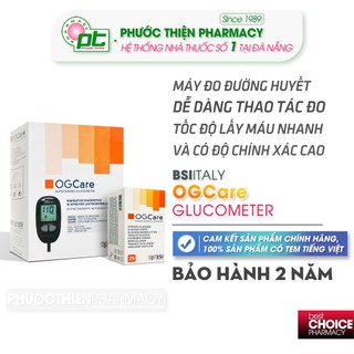Que thử đường huyết OG Care hộp 50 que - Máy đo tiểu đường OGCare BSI Italy Bảo hành 2 năm