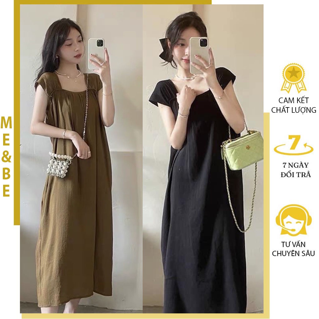 VÁY BẦU MÙA HÈ - ĐẦM BẦU 2 DÂY CHẤT ĐŨI TRƠN MÁT THOẢI MAI CHO MẸ BẦU DIỆN ĐI BIỂN ĐI CHƠI ĐỀU ĐẸP