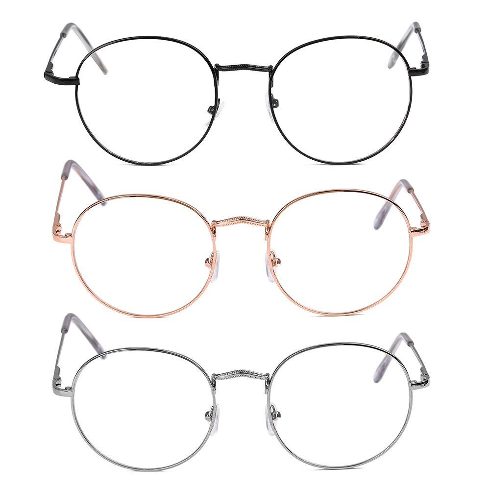 CLEVER Kính mát gọng kim loại dáng tròn cỡ lớn phong cách vintage