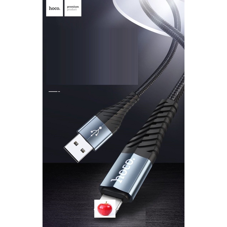 Dây cáp sạc bọc dù hoco X38 cao cấp, chống đứt gãy siêu bền, sạc nhanh
