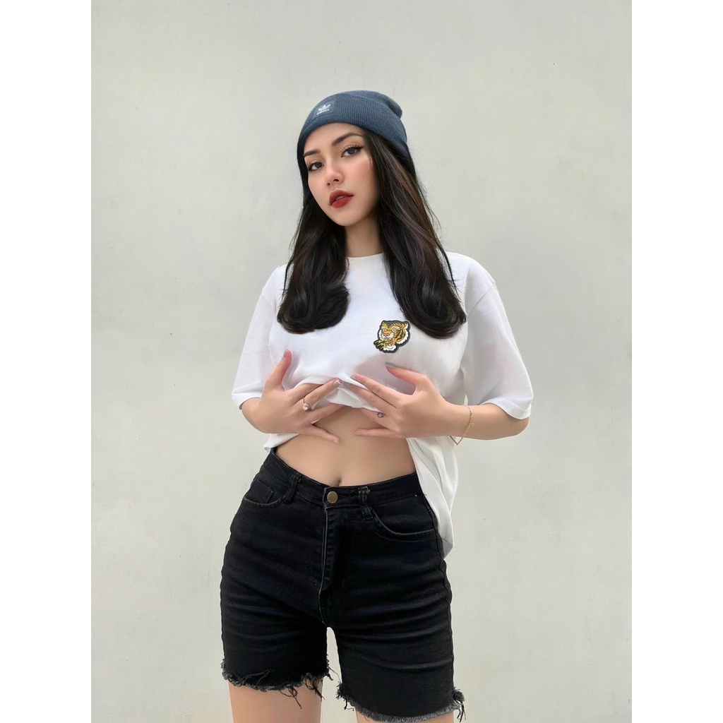 Áo Thun Amand Unisex Tiger Patch T-Shirt - white