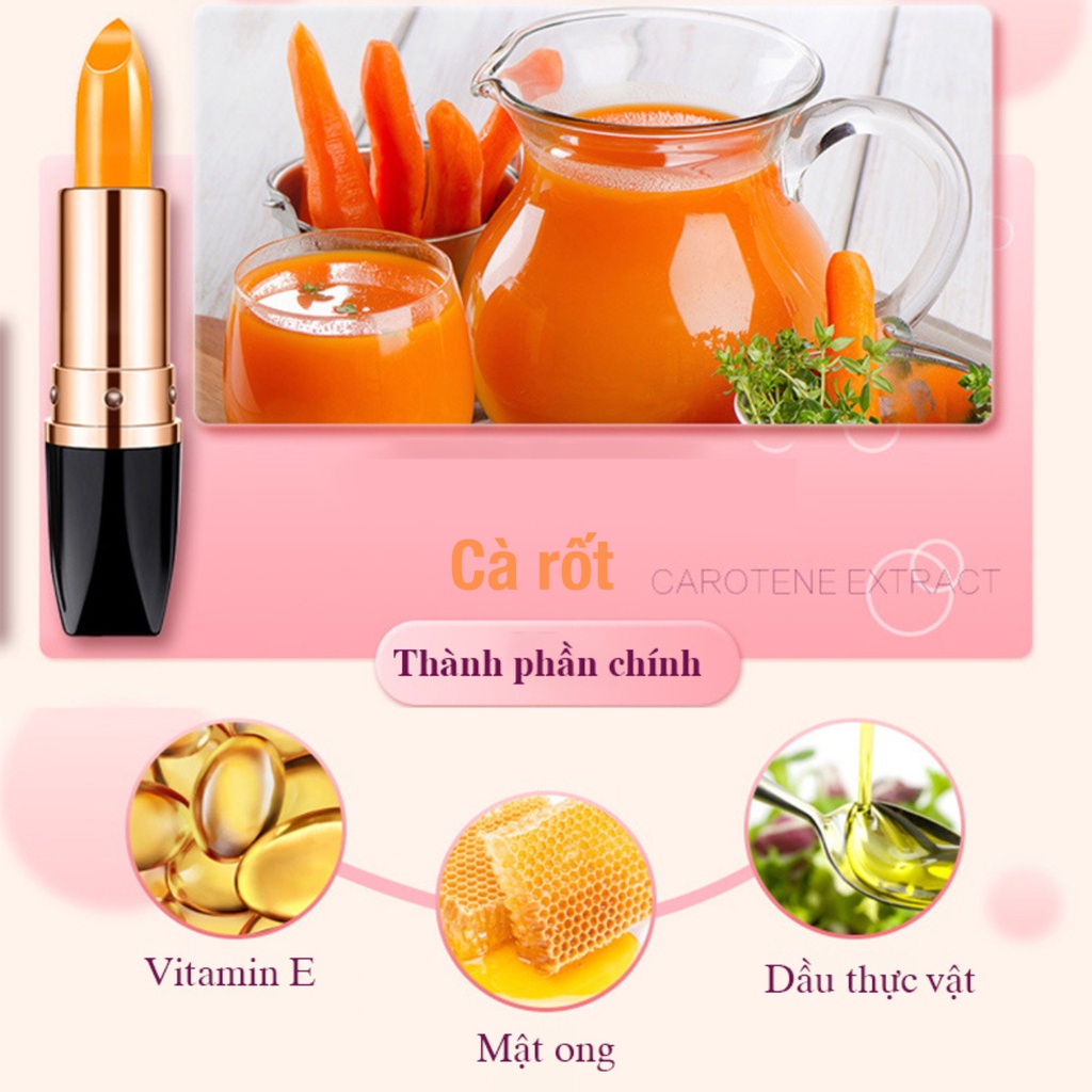 Son dưỡng môi Son dưỡng đổi màu Dưỡng ẩm làm mềm chống thâm môi hộp 3 màu LESSXCOCO