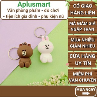 Combo 2 móc khóa gấu brown và thỏ cony 🐻 freeship 🚛 móc khóa gấu brown và thỏ cony - aplusmart