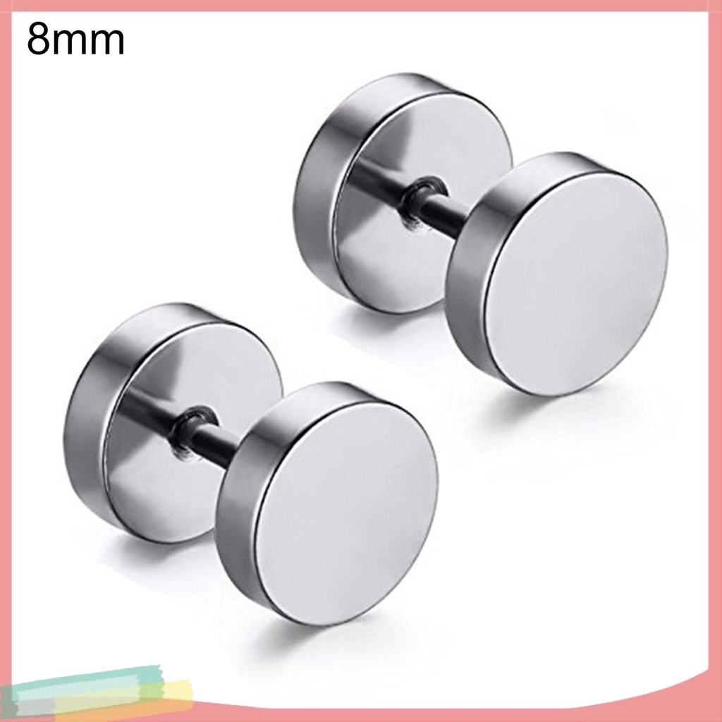 Bông tai hình quả tạ mạ điện thời trang cá tính cho nam