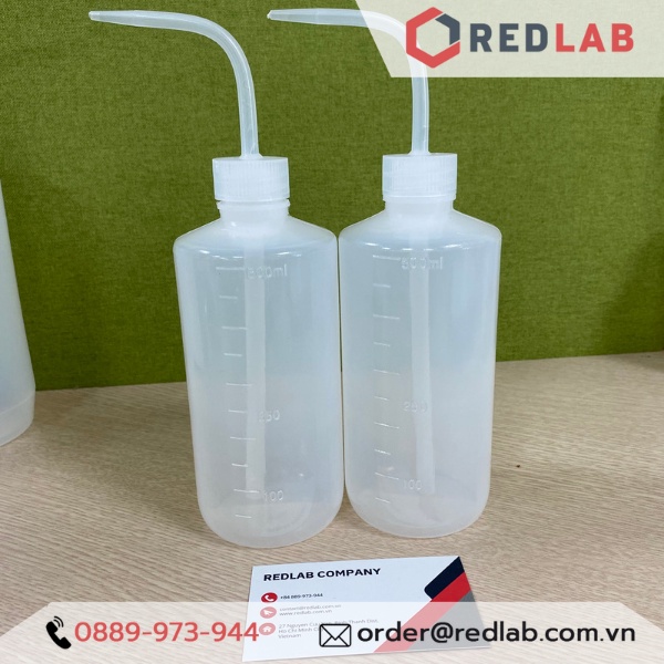 Bình tia nhựa miệng hẹp, LDPE có chia vạch  250ml - 500ml - 1000ml ONELAB