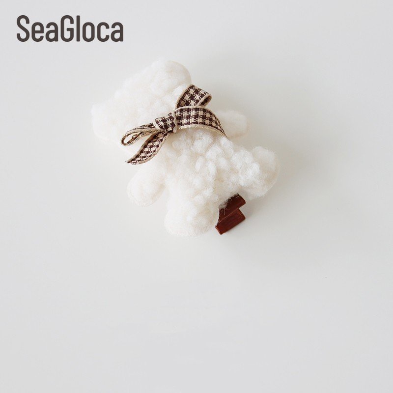 Kẹp Tóc Hình Gấu Nhồi Bông Dễ Thương Phong Cách Hàn Quốc