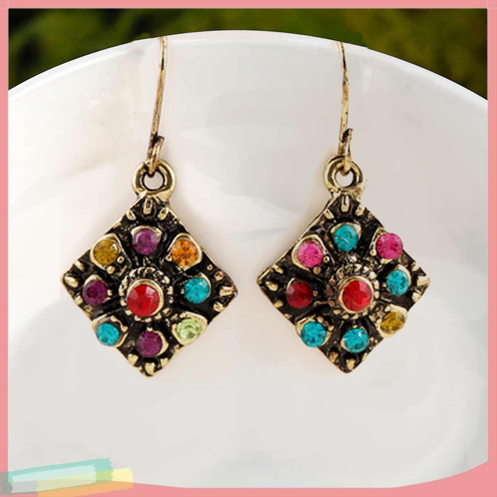 Khuyên tai đính đá phong cách Bohemian cổ điển dành cho nữ