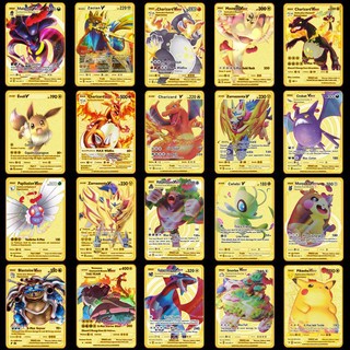 Thẻ bài pokemon mạ vàng ( 1 pack 10 thẻ )